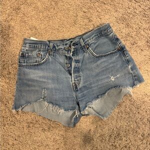 Levi's 501 Light Blue Denim Jean Shorts